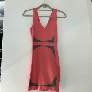 Salmon colored party dress